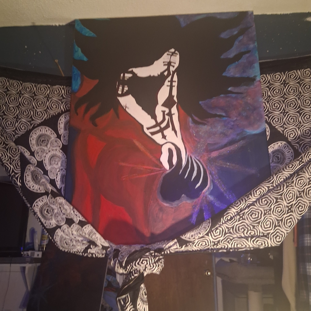 Abstract Red and Black Wall Art